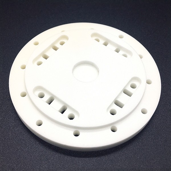 Alumina round plate slot hole CNC machining